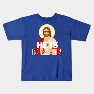 HE IS RIZZEN COOL JESUS THUGLIFE Kids T-Shirt